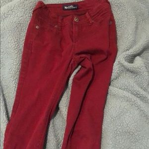 Red kids jeans